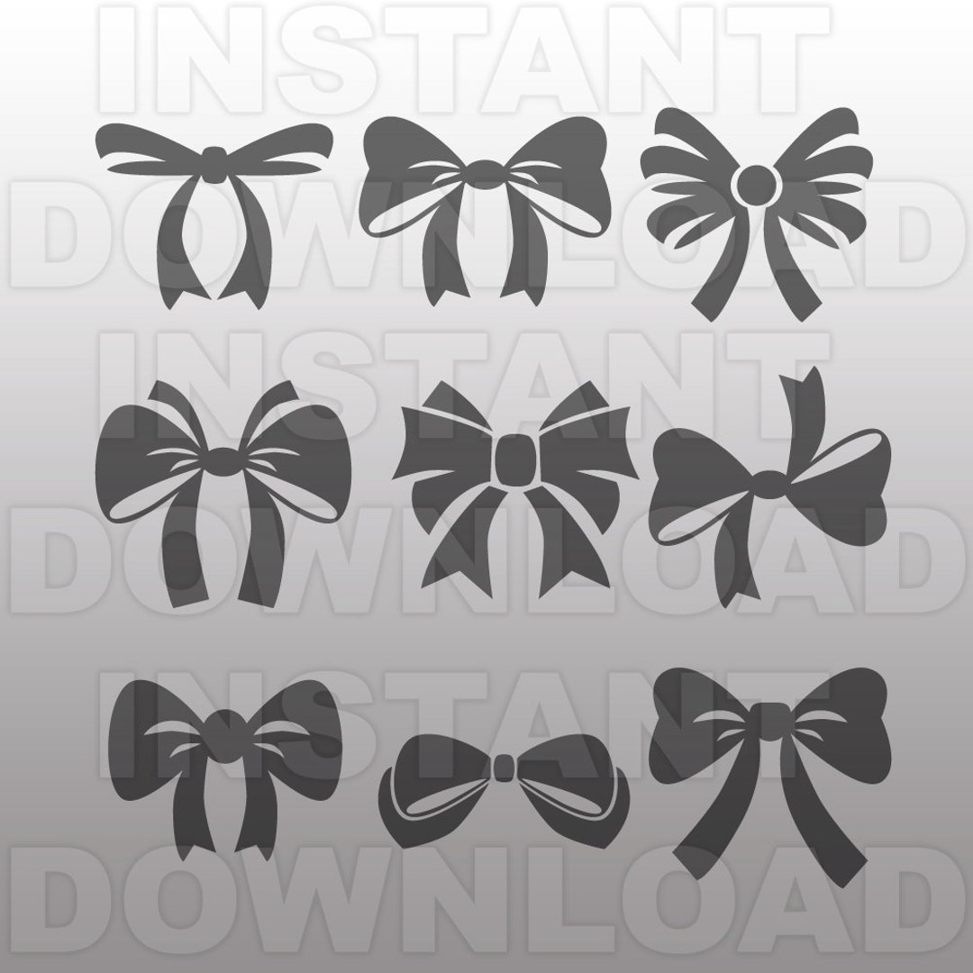 Ribbons Vector Art SVG File,bows Vector Art SVG File - Etsy
