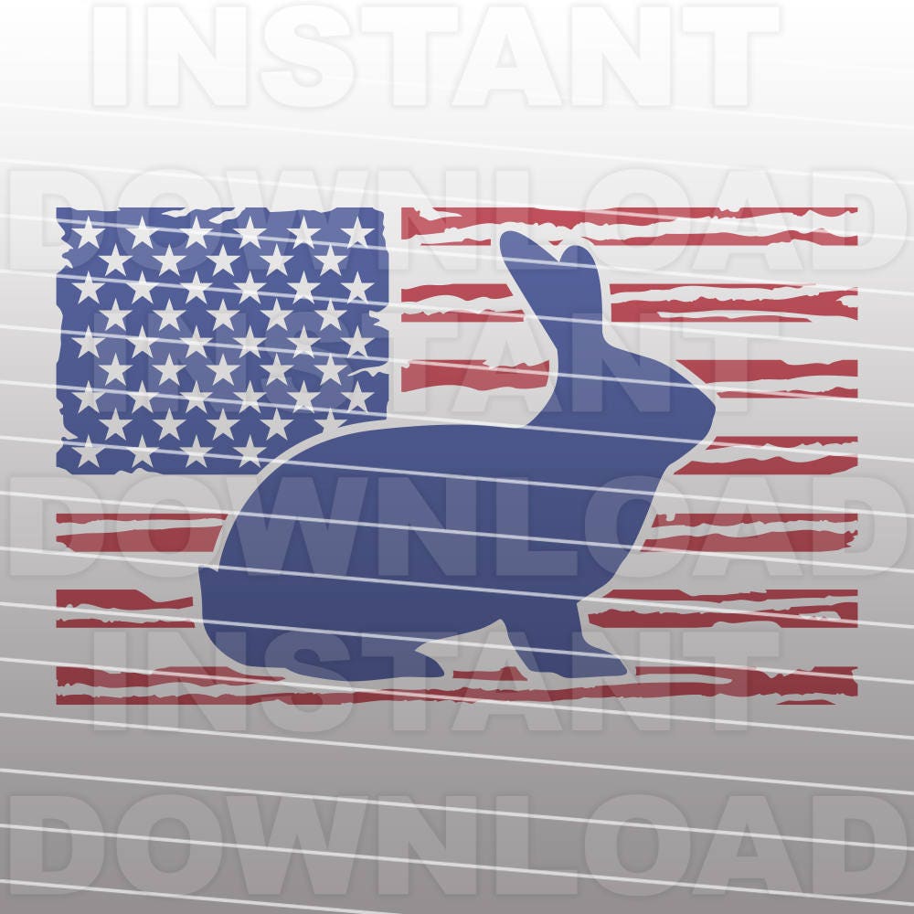 Show Rabbit USA Flag Svg File,livestock Svg,farm Girl SVG -commercial ...