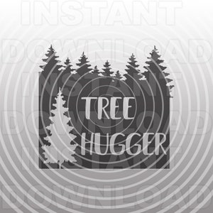 Archivo SVG Tree Hugger, Camping al aire libre svg, Ambientalista svg, Divertido svg -Vector Arte Comercial y Uso Personal- Silueta,Cameo,Cricut