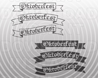 Archivo SVG Oktoberfest, Banner Oktoberfest SVG, Diseño SVG Oktoberfest -Arte vectorial Uso comercial y personal- Cricut,Silueta,Cameo,Corte de vinilo