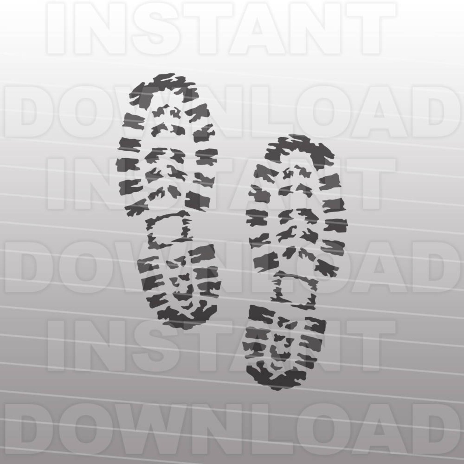 Boot Print SVG Filefootprint Svghiking Svg vector Art for Etsy
