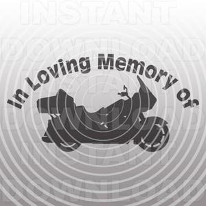 In Loving Memory Memorial Motorcycle SVG File -Commercial & Personal Use-Vector Art SVG pour Cricut, Silhouette Cameo, conception de vinyle