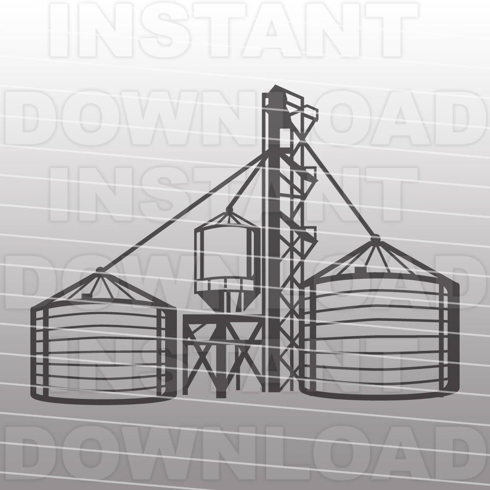 Grain Bin SVG Filefarming SVG Filegrain Elevator SVG Etsy Canada