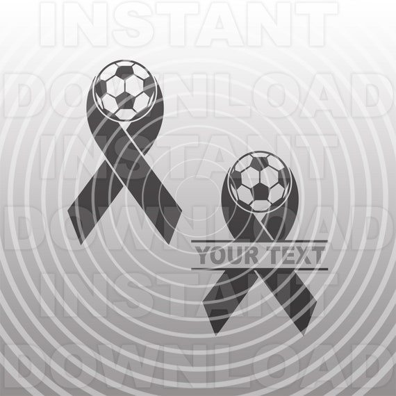 Cancer Awareness Ribbon SVG File,Soccer Tournament Cancer Fundraiser svg -Vector Art Commercial/Personal Use-Cricut,Silhouette,Cameo,Vinyl