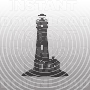 Realistic Lighthouse SVG File,Nautical Lighthouse SVG -Vector Art Commercial & Personal Use- Cricut,Silhouette,Cameo,Vinyl Cut
