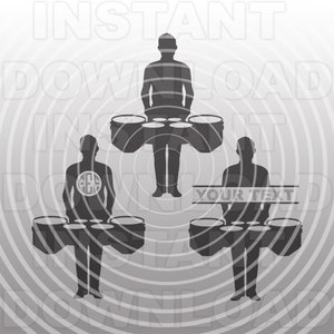 Plik SVG Tenor Drummer Marching Band, Drumline SVG, Drum Corps SVG, Color Guard SVG, Komercyjne-osobiste zastosowanie, Cricut, Silhouette Cameo, Naklejka winylowa