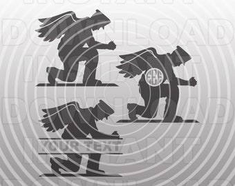 Oficial de policía Policía Ángel arrodillado Archivo SVG, Memorial de la policía SVG -Arte vectorial Uso comercial/personal-Cricut,Silhouette Cameo,calcomanía de vinilo