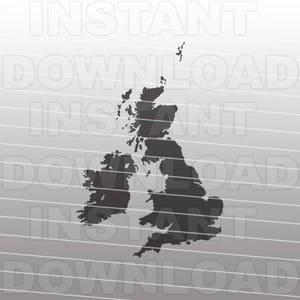 UK Map Outline SVG File, England SVG, Scotland svg, Irlande svg -Vector Art Commercial & Personal Use- Cricut Explore,Silhouette,Cameo,Vinyl