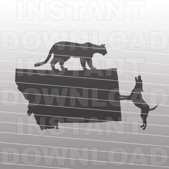 Montana Mountain Lion Hunting Svg Filehound Dog Svg Cutting Etsy