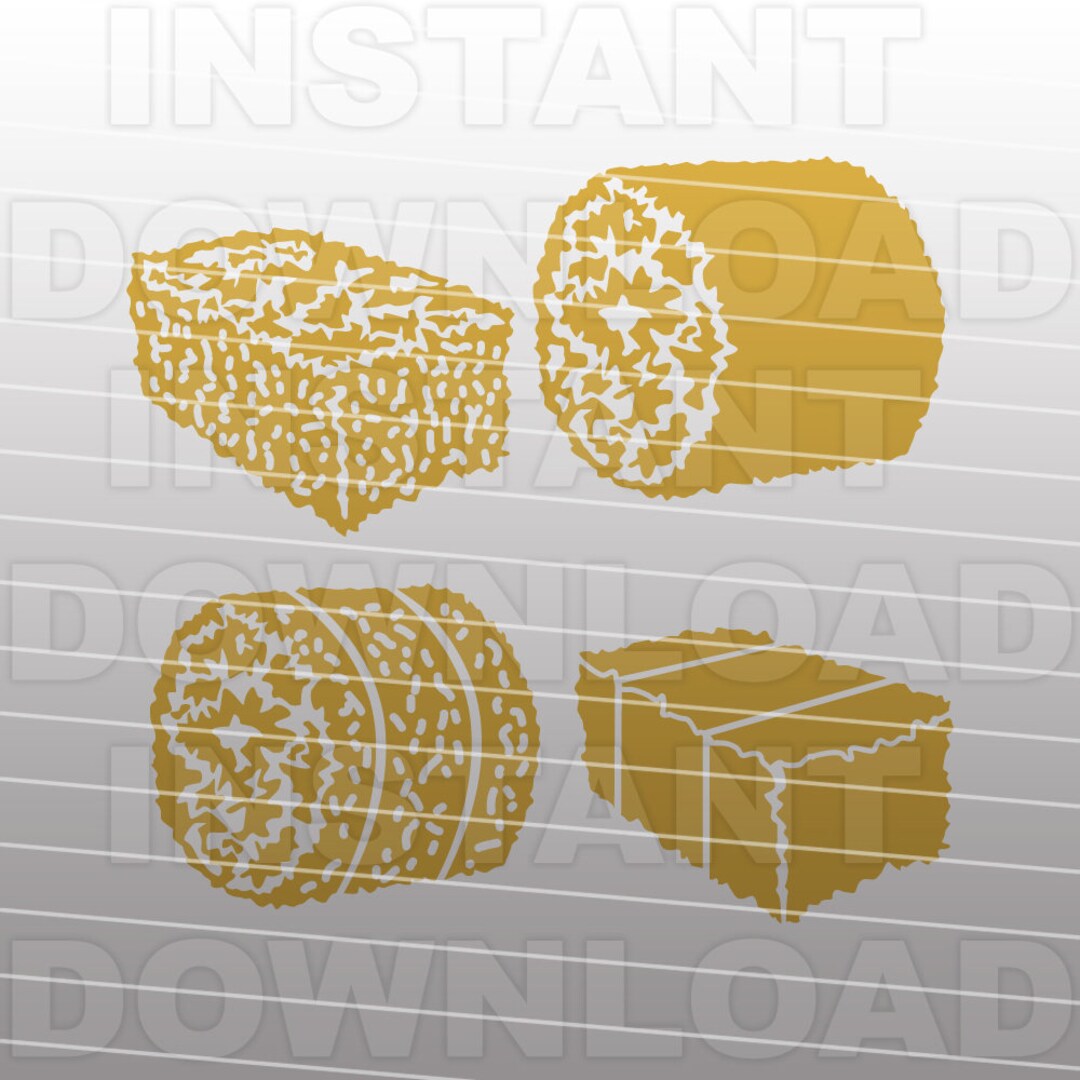 Hay Bales SVG File - Straw Bales SVG File -vector Art- Commercial ...