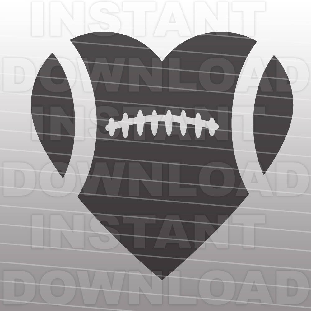 Download Football Heart SVG File Cutting Template-Clip Art for | Etsy