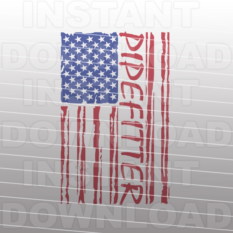 Pipefitter SVG File,grunge Pipefitter Distressed American USA Flag SVG
