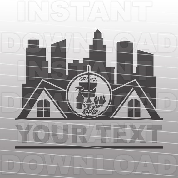 Residential and Commercial Cleaning Logo Design SVG File,Cleaning Supplies SVG -Commercial/Personal Use- Cricut,Silhouette Cameo,Vinyl svg