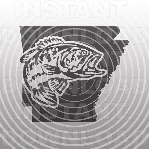 Download Bass Fishing Svgarkansas Fishing Svglargemouth Bass Svg File Etsy