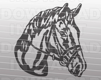 Horse head SVG File,Cowboy SVG File,Cowgirl SVG File,Western svg-Vector Clip Art for Commercial & Personal Use-Cricut,Cameo,Silhouette,Vinyl