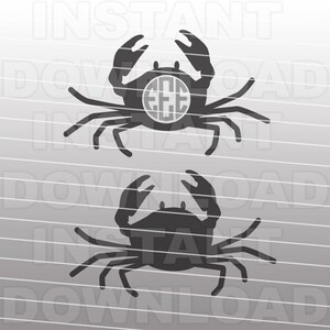 Crab SVG File-Nautical SVG-Cutting Template-Monogram svg-Vector Clip Art for Commercial & Personal Use-Cricut,Cameo,Sizzix,Pazzles,Vinyl