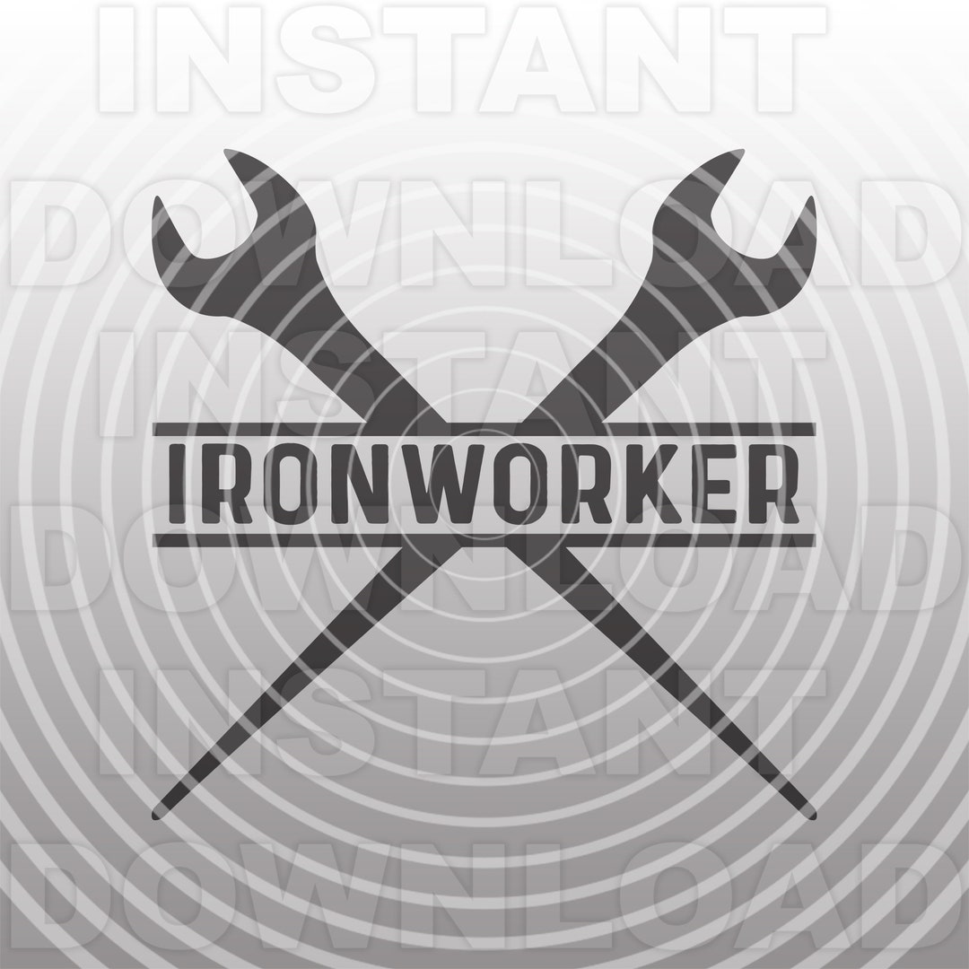 Union Ironworker With Crossed Spud Wrenches SVG File,union Rigger SVG