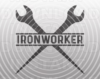 Union Ironworker With Crossed Spud Wrenches SVG Fileunion - Etsy