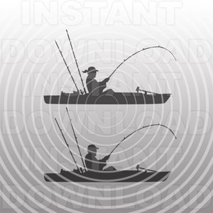 Kayak Fishing Angler Vinyl Decal – Car Window Sticker For Kayaking, Canoe, Rafting – 5.5x7, Gloss White