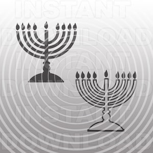 Fichier SVG Hanukkah Menorah juif, cricut svg, silhouette svg, coupes svg, cuttable svg, fichier coupé svg, vecteur svg, dessins cricut, fichiers vinyles
