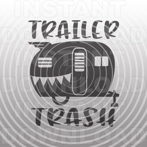 Archivo SVG Retro Camper, divertido remolque basura camping archivo SVG, Vintage Camper svg -Vector Art uso comercial y personal- Cricut,Silueta,Cameo
