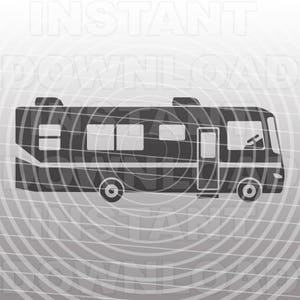 Class A Motorhome SVG File,RV Camper SVG,Camping svg -Commercial & Personal Use- Vector Art for Cricut,Silhouette Cameo,iron on vinyl,htv