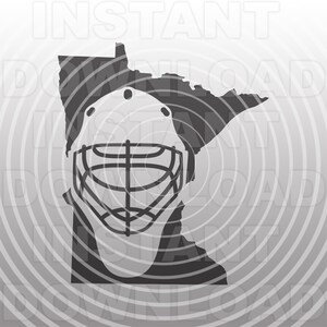 Minnesota Hockey SVG-bestand, Keeper Masker SVG - Vector Art Commercieel & Persoonlijk Gebruik - Cricut, Silhouet, Cameo, opstrijkbare vinyl, Vinyl Decal, Vinyl Cut