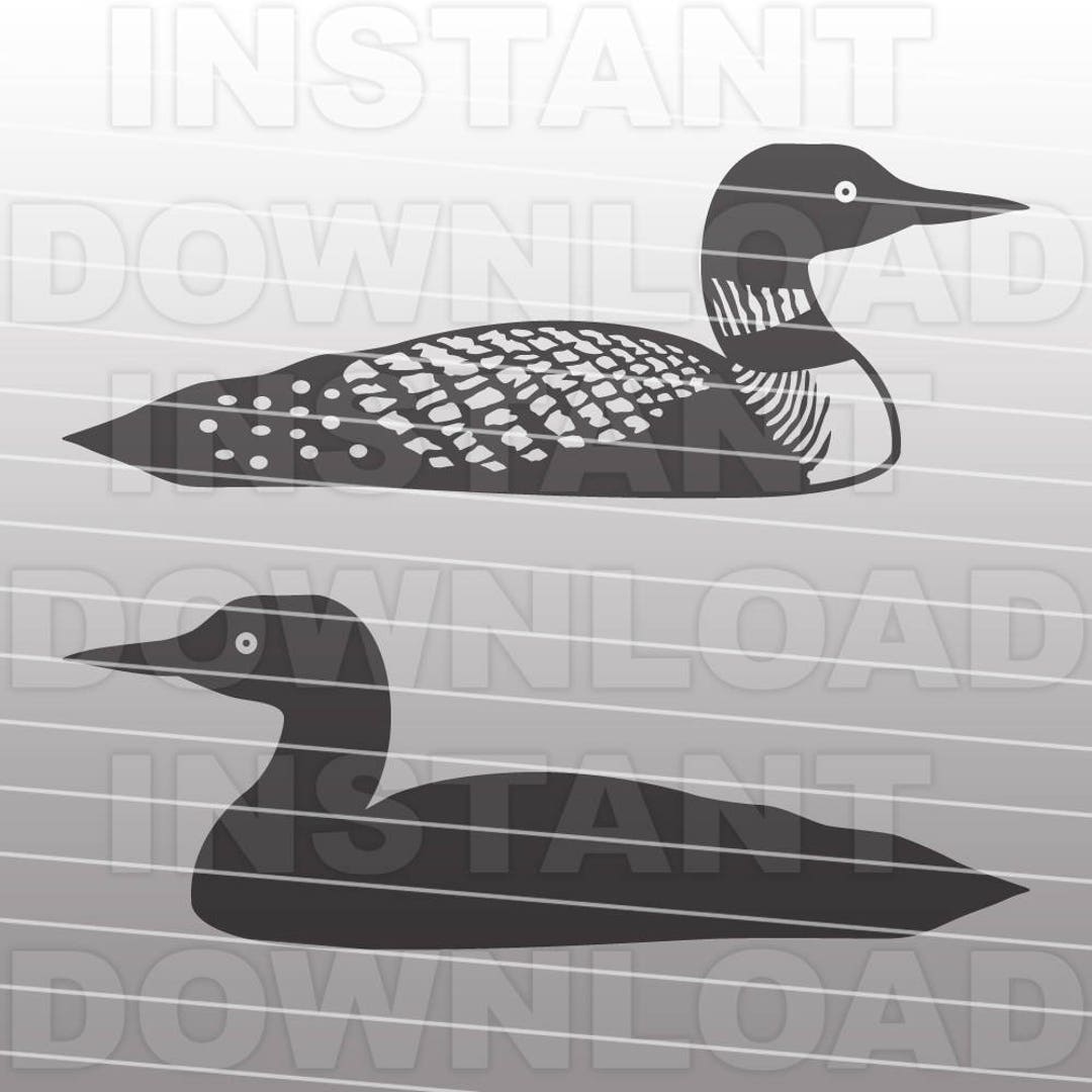 Loon SVG File,loon Silhouette SVG File,loon Cut File-vector Clip Art