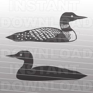 Loon SVG-Datei, Loon Silhouette SVG-Datei, Loon geschnitten Datei-Vector Clip Art für kommerziellen und persönlichen Gebrauch-Cricut,Cameo,Silhouette,Vinyl,htv,Aufkleber