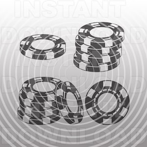 Poker Chips SVG File, Gambling SVG, Casino svg -Vector Art Commercial & Personal Use-fichier svg pour Cricut, fichier svg pour Silhouette, coupe vinyle