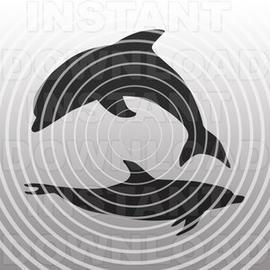 Delfin SVG-Datei - Vektor-Kunst - für kommerziellen und persönlichen Gebrauch - SVG-Datei für Cricut, SVG-Datei für Silhouette, Vinyl Cutting