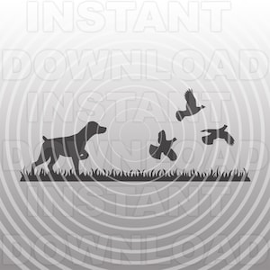 Pointeur épagneul breton pointant vers le fichier SVG Grouse, oiseau chien Grouse chasse SVG, vecteur Art, Commercial/Personal Use.Cricut, Silhouette Cameo