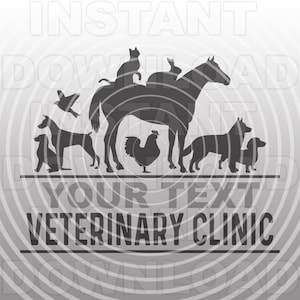 Veterinarian SVG File,Veterinary Clinic Logo Design SVG -Vector Format Commercial & Personal Use- Cricut,Silhouette Cameo,svg for vinyl
