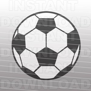 Modello di taglio di file SVG di pallone da calcio-Clip Art per file di arte vettoriale per uso commerciale e personale per Cricut, SCAL, Cameo, Sizzix, Pazzles, Silhouette