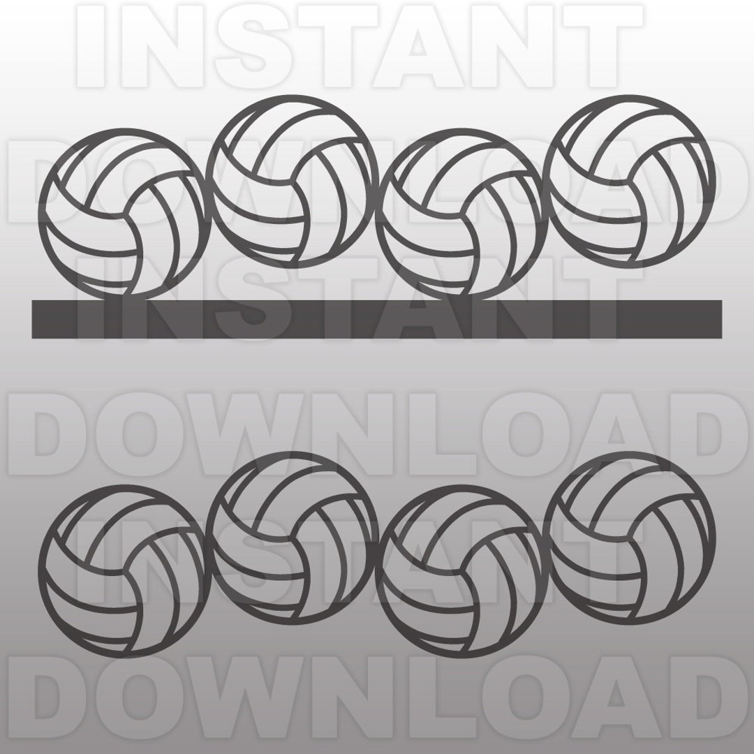 Volleyball Border SVG File vector Clip Art for Commercial & Personal Use Cricut,silhouette,cameo