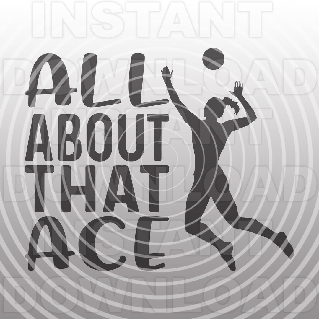 Basketball SVGDatei alles über das AceVolleyballSpruch Etsy.de