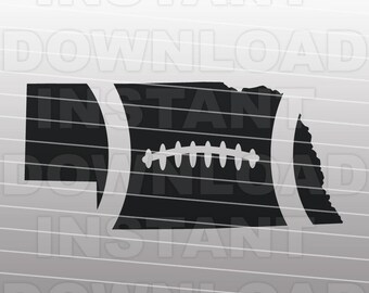 Fichier SVG de football du Nebraska, Nebraska State Outline SVG-Cutting Template-Vector Clip Art pour un usage commercial et personnel Cricut, Cameo, Silhouette
