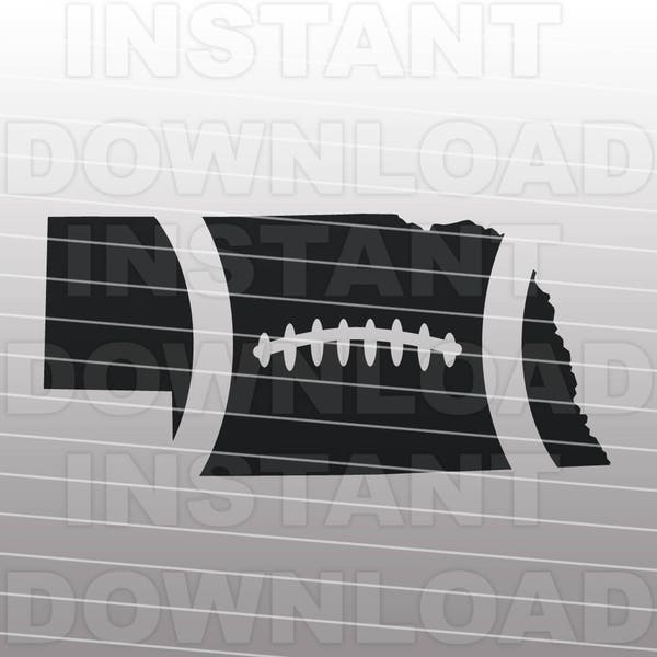 Nebraska Football SVG File,Nebraska State Outline SVG-Cutting Template-Vector Clip Art for Commercial & Personal Use Cricut,Cameo,Silhouette