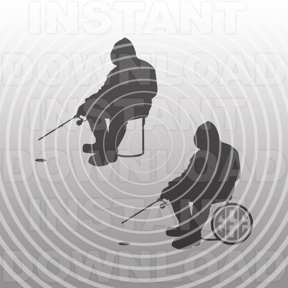 Download Ice Fishing Svg Fileice Fisherman Svg File Vector Art For Etsy