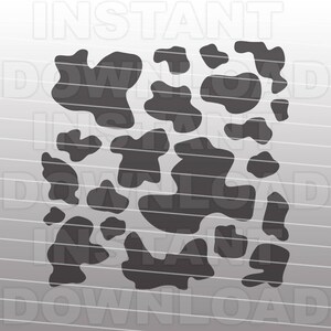 牛の斑点 SVG ファイル、ホルスタイン パターン SVG ファイル、乳牛の斑点 SVG - 商用および個人使用向けベクター クリップ アート - Cricut、Cameo、シルエット、ビニール