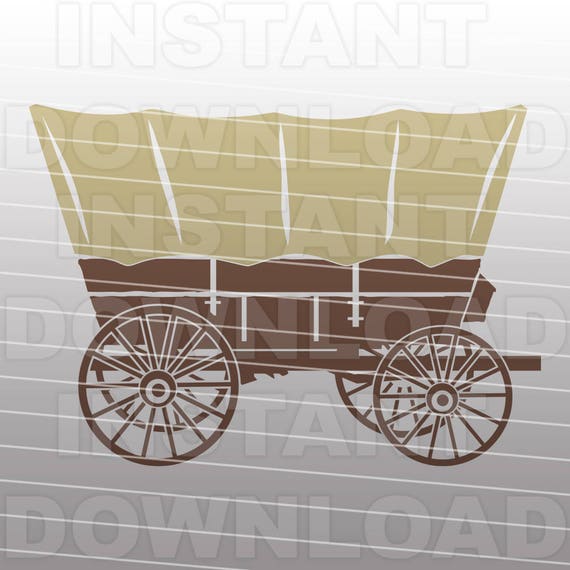 Download Covered Wagon Svg Filewestern Svgcowboy Svgwild West Svg Etsy