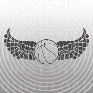 Basketball mit Flügeln SVG-Datei - Vektorkunst für kommerziellen & persönlichen Gebrauch- für Cricut,Silhouette,Cameo,Vinyl Cut,Vinyl Aufkleber,Iron On Vinyl