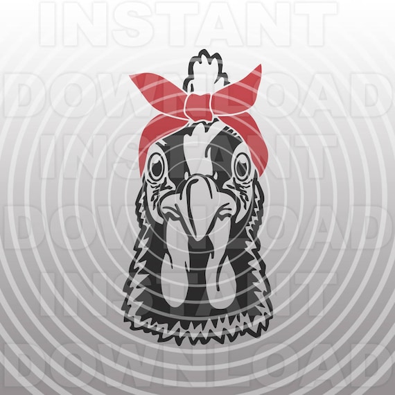 Chicken Svg Filechicken With Bandana Svgfarm Svg Vector Art Etsy