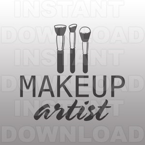 Archivo SVG de artista de maquillaje, SVG de glamour, svg de moda, cepillo de maquillaje svg -Uso comercial y personal-Vector Art Cricut,Silhouette Cameo,Archivo de corte de vinilo