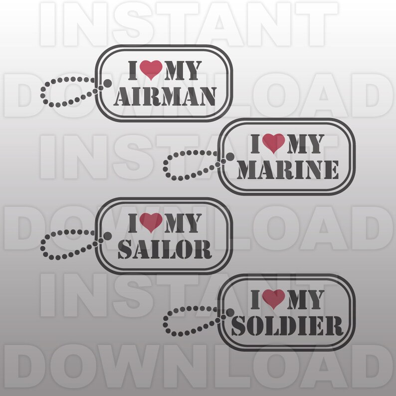 Download Military Dog Tags SVG Bundle Army SVG Navy SVG Marines svg ...