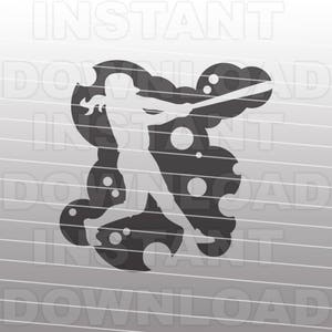 Softball SVG File,Softball Batter SVG -Commercial & Personal Use- svg for Cricut,svg for Silhouette,vector svg,svg cutting file,cuttable svg