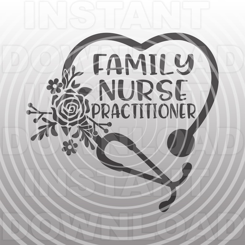 Download Family Nurse Practitioner SVG FileNursing SVGFloral | Etsy