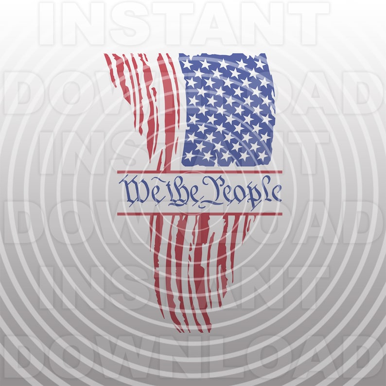 Download Patriotic We The People With Tattered Distressed USA Flag ...