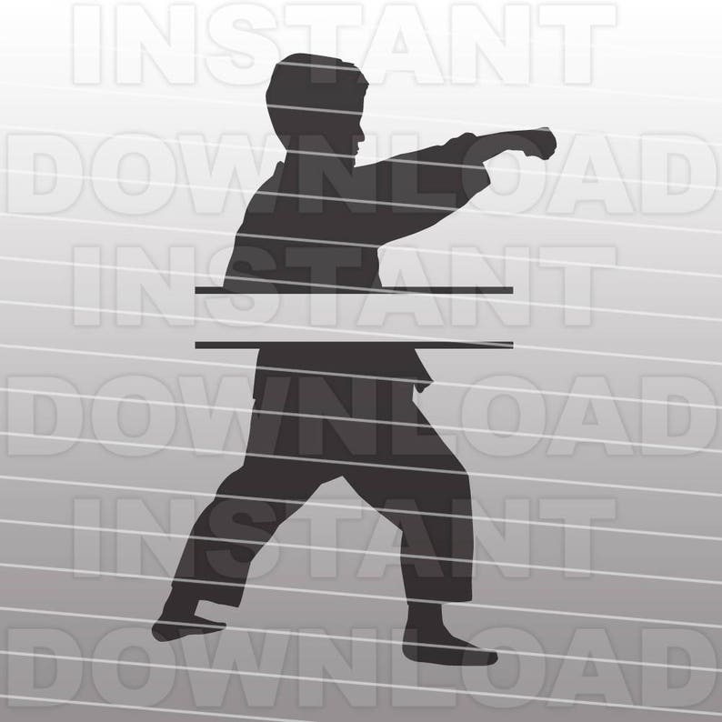 Download Karate Boy Monogram SVG File Cutting Template-Clip Art for | Etsy