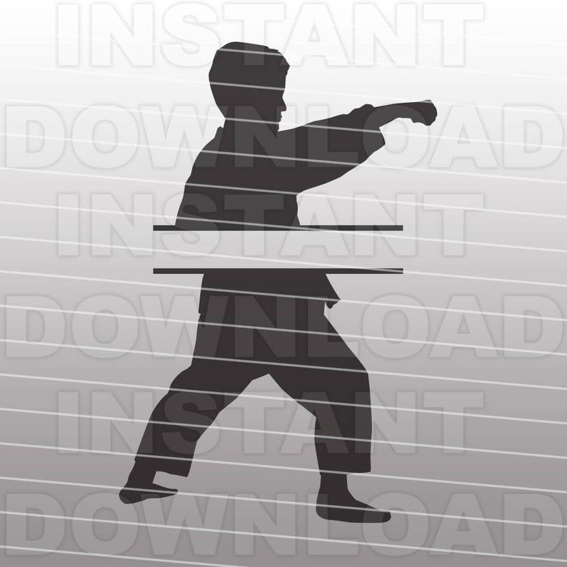 Download Karate Boy Monogram SVG File Cutting Template-Clip Art for ...